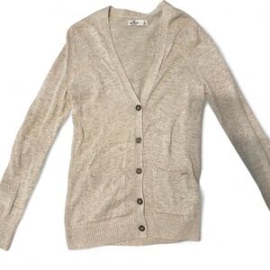 Hollister cream cardigan